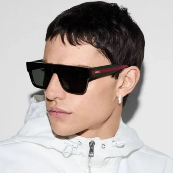 Gucci Women Sunglasses Black Grey Square GG1868S 001 NEW AUTHENTIC - Picture 9 of 10